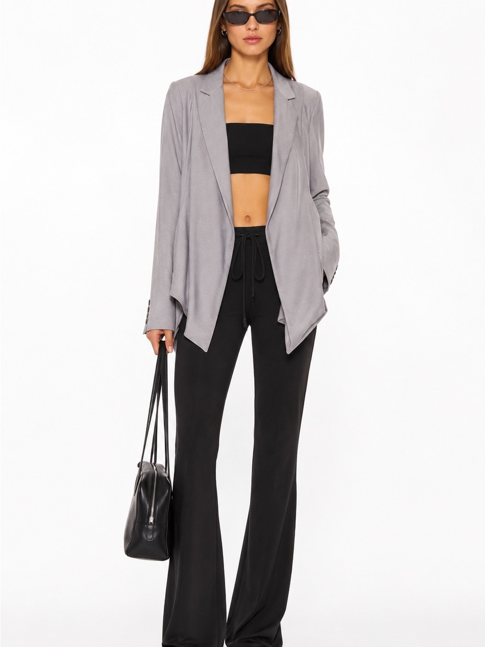 Elizabeth & James Draped Boyfriend Blazer
